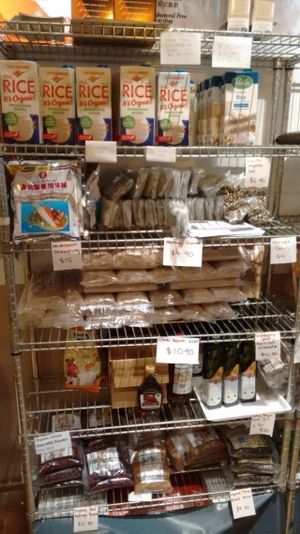Lots of organic products at Genesis 创世界素食馆 in Central Singapore