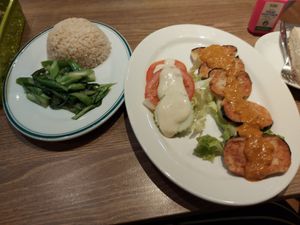 Lemak fish rice at Genesis 创世界素食馆 in Central Singapore