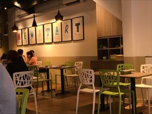 Simple and comfortable saloon. at Genesis 创世界素食馆 in Central Singapore