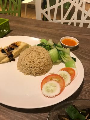 Chicken rice  at Genesis 创世界素食馆 in Central Singapore