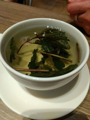 Mint tea at Genesis 创世界素食馆 in Central Singapore