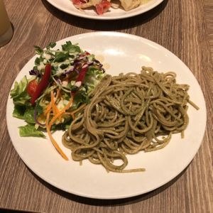 Brazilian nut coriander pasta at Genesis 创世界素食馆 in Central Singapore