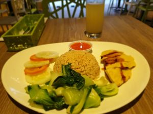 'Chicken' rice at Genesis 创世界素食馆 in Central Singapore