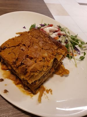Lasagna at Genesis 创世界素食馆 in Central Singapore