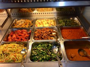 The vegetarian section in the buffet at Bunga Suria in Tanah Rata