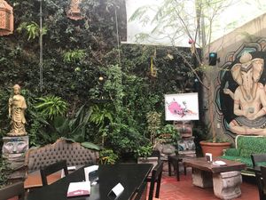 The patio  at Uke Mochi in Guadalajara