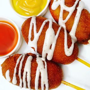 Vegan Corndogs  at Founders in Los Angeles