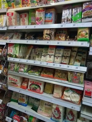 Noodles section at Indochine in Nantes