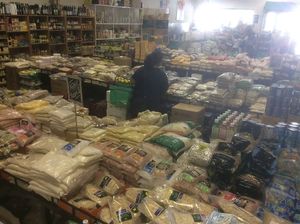 Overview from the back of the shop. As you can see this little shop is a vegans paradise!  at The Flower & Nut Market in Johannesburg