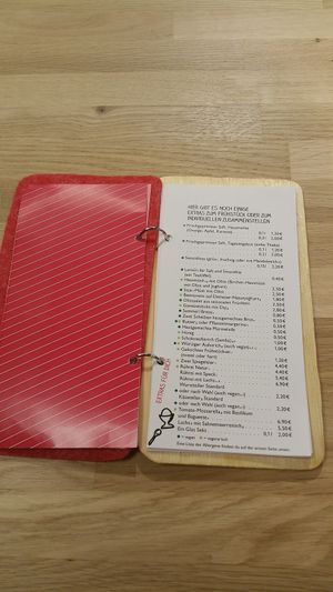 little view of the menu at PurNatur in Kempten