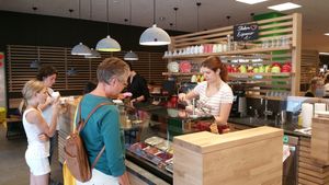 ice cream corner at PurNatur in Kempten