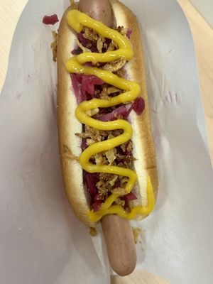new meatless vegan hotdog  at IKEA in Bratislava