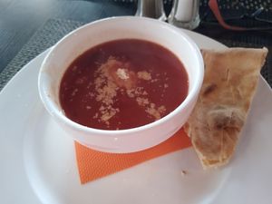 Tomato soup at Pestre in Bratislava