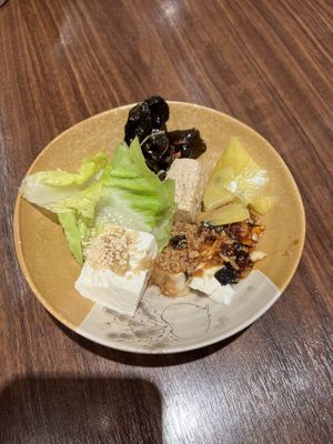 From the salad bar  at DeliSoys - Shàng Shàn Dòu Jiā 上善豆家 in Taipei