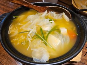 Pickled Chinese cabbage and tofu soup, NT$ 380 at DeliSoys - Shàng Shàn Dòu Jiā 上善豆家 in Taipei