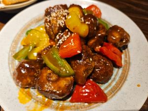Vegan braised meatball with sweet and sour sauce, NT$ 300 at DeliSoys - Shàng Shàn Dòu Jiā 上善豆家 in Taipei