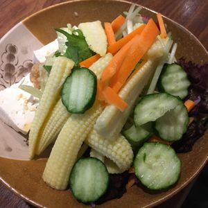 Salad bar items at DeliSoys - Shàng Shàn Dòu Jiā 上善豆家 in Taipei