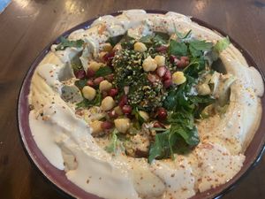 Hummus bowl - literally a bowl of hummus   at LAF LAF in Tubingen