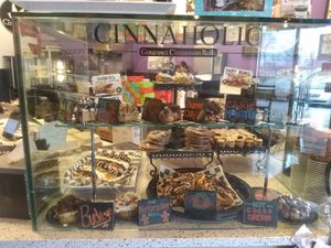 Delicious display at Cinnaholic in Westlake