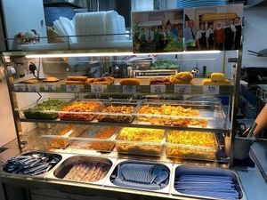 buffet selection at Wholesome Vegetarian Stall in East Singapore