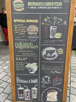 Sign  at Burgermeister Cafe Gino in Tubingen