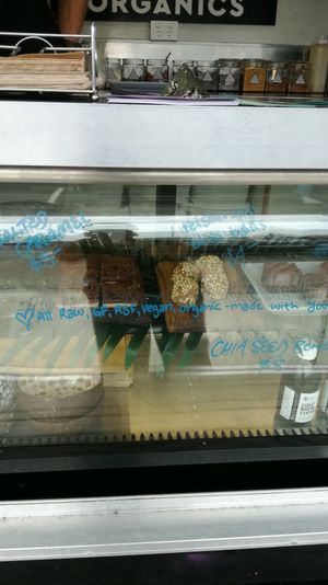 some raw sweets to accompany your drinks at Vitality Organics in Mount Maunganui