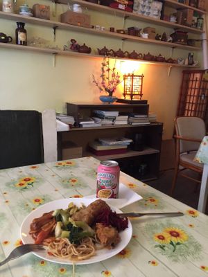 Very homey cosy atmosphere of the room upstairs. at Vegetka in Prague