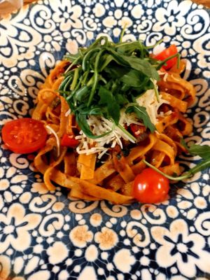 Vegan pasta at Beet Vegetariano in Torrevieja