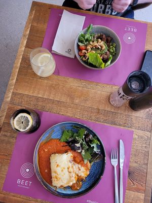 Main courses from the menu del dia at Beet Vegetariano in Torrevieja