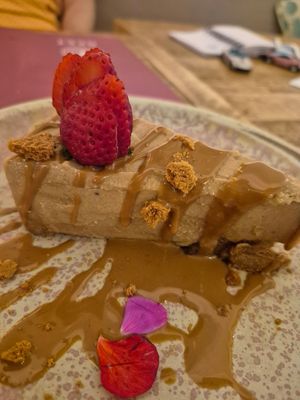 Cheesecake with speculoos at Beet Vegetariano in Torrevieja