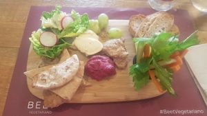 3pates and homemade bread! at Beet Vegetariano in Torrevieja