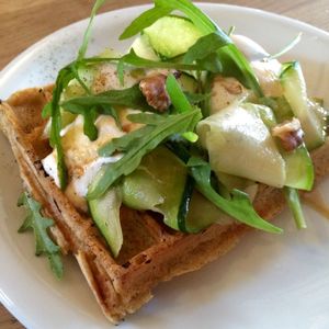 Brunch Waffle  at Contrebande Bar in Brussels