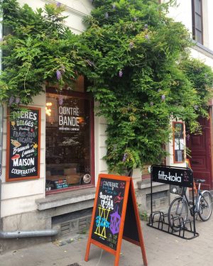 Outside view at Contrebande Bar in Brussels