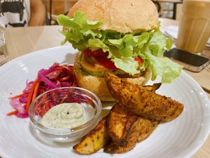 Mexican styled burger  at Ooh Cha Cha - Banqiao in Taipei