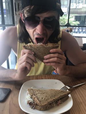 BBQ Mozzarella Mushroom Sandwich at Ooh Cha Cha - Banqiao in Taipei