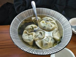 Dumplings. at ZiZai Xuan SuShi LiaoLi in Shanghai