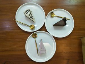 3 varieties of cake. at ZiZai Xuan SuShi LiaoLi in Shanghai