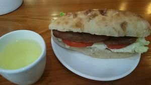 Special sandwich =D (if they have bread) at ZiZai Xuan SuShi LiaoLi in Shanghai