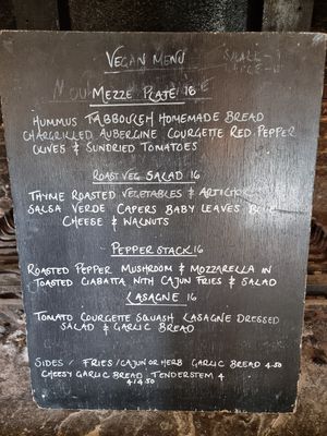 Specials Board at The Coach and Horses in Saffron Walden