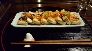 ...and the tofu steak! at Itadakizen in Kyoto