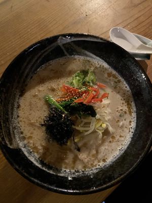 Creamy soy milk ramen   at Itadakizen in Kyoto