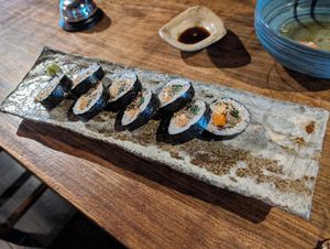 Korean style sushi at Itadakizen in Kyoto