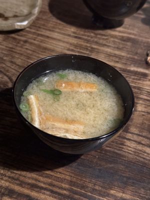 Miso soup  at Itadakizen in Kyoto