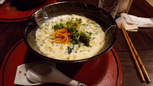 big portion of ramen at Itadakizen in Kyoto