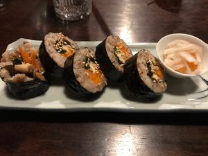 Veggie sushi  at Itadakizen in Kyoto