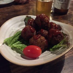 Vegan “Meat” Balls at Itadakizen in Kyoto