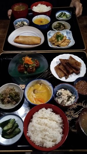 Dinner sets at Itadakizen in Kyoto