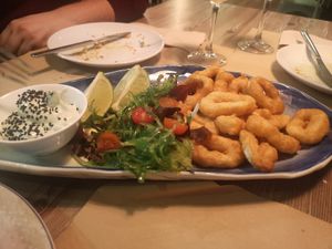 Calamares at Hakuna Matata Veggie in Madrid