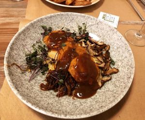 Fake rabbit  at Hakuna Matata Veggie in Madrid