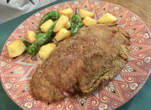 Cachopo asturiano at Hakuna Matata Veggie in Madrid